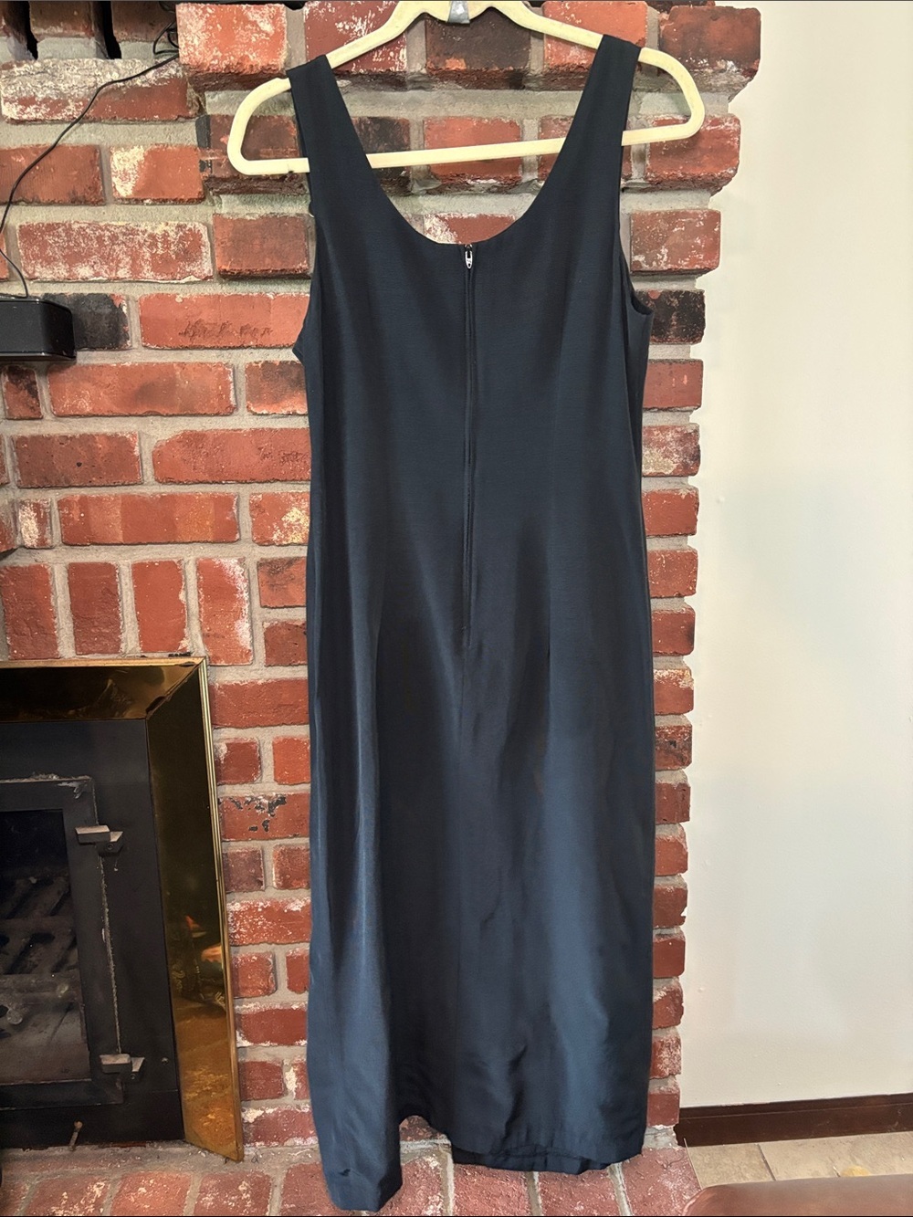 Vintage Blondie & Me Black Sleeveless Button-Accent Maxi Dress Made in USA - Picture 7 of 9